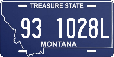 MT license plate 931028L