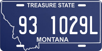 MT license plate 931029L