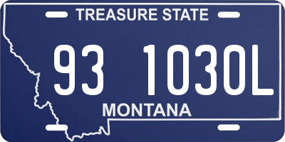MT license plate 931030L