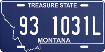 MT license plate 931031L