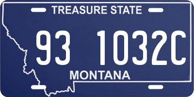 MT license plate 931032C