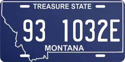 MT license plate 931032E