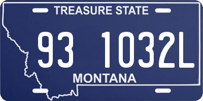 MT license plate 931032L