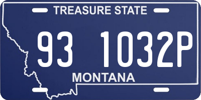 MT license plate 931032P