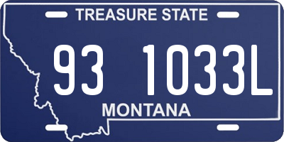 MT license plate 931033L