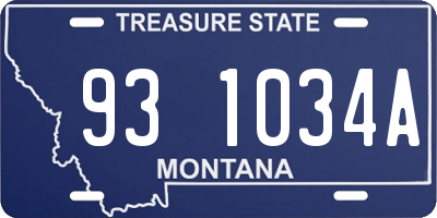 MT license plate 931034A