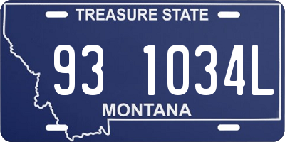MT license plate 931034L