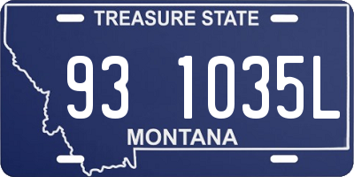 MT license plate 931035L
