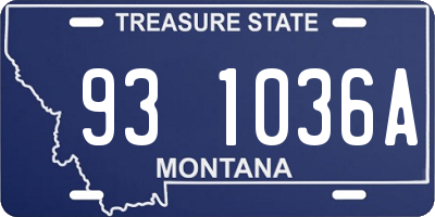 MT license plate 931036A