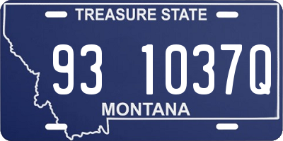 MT license plate 931037Q