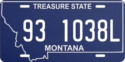 MT license plate 931038L
