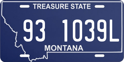 MT license plate 931039L