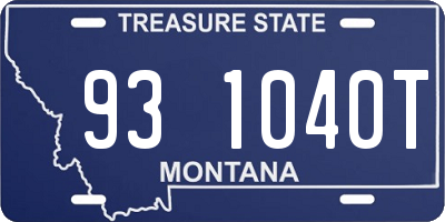 MT license plate 931040T