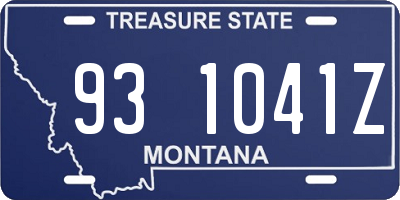 MT license plate 931041Z