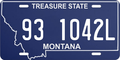 MT license plate 931042L