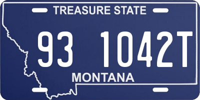MT license plate 931042T