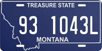 MT license plate 931043L