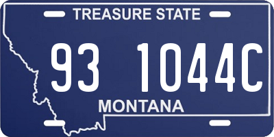 MT license plate 931044C
