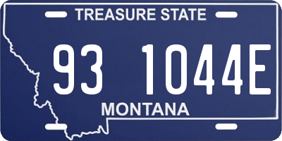MT license plate 931044E
