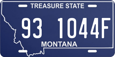 MT license plate 931044F
