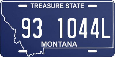 MT license plate 931044L