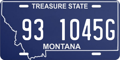 MT license plate 931045G