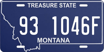 MT license plate 931046F