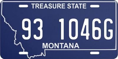 MT license plate 931046G