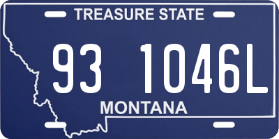 MT license plate 931046L