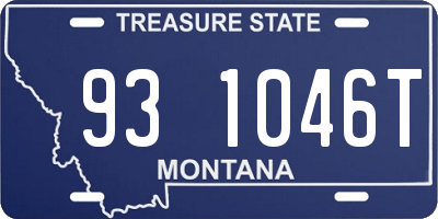 MT license plate 931046T