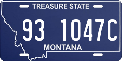 MT license plate 931047C