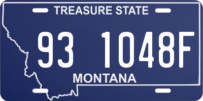MT license plate 931048F