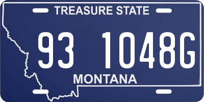 MT license plate 931048G