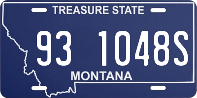 MT license plate 931048S