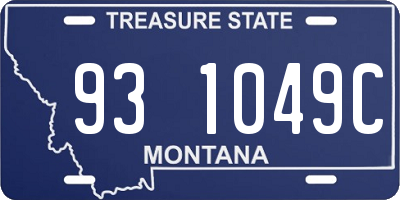 MT license plate 931049C