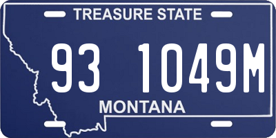 MT license plate 931049M