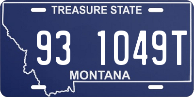 MT license plate 931049T