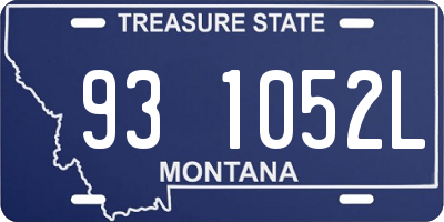 MT license plate 931052L