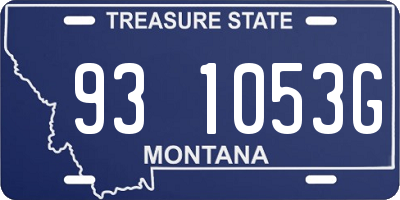 MT license plate 931053G