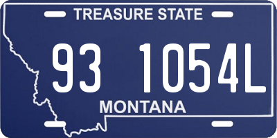 MT license plate 931054L