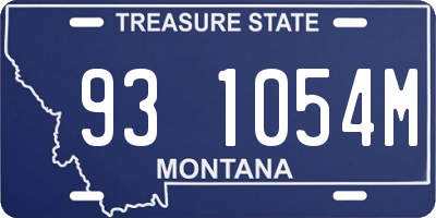 MT license plate 931054M