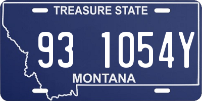 MT license plate 931054Y