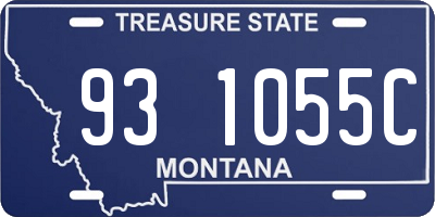 MT license plate 931055C
