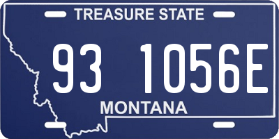 MT license plate 931056E