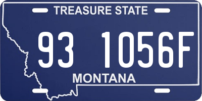 MT license plate 931056F