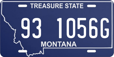 MT license plate 931056G