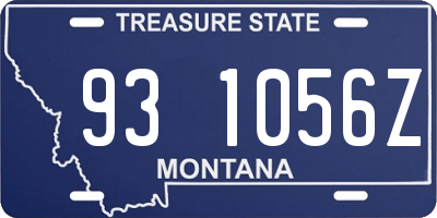 MT license plate 931056Z