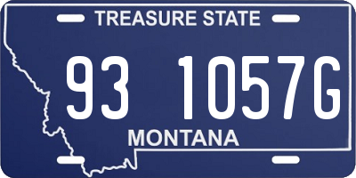 MT license plate 931057G