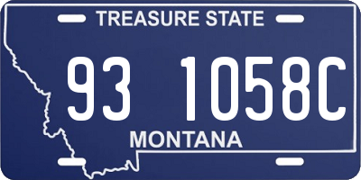 MT license plate 931058C
