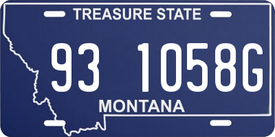 MT license plate 931058G
